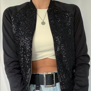 Black sequence jacket